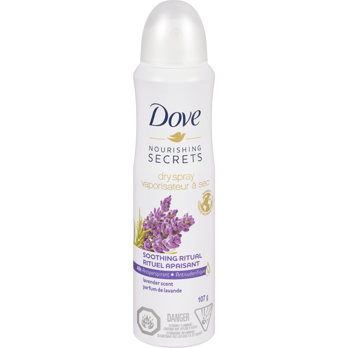 Soin Avancé Antisudorifique en Vaporisateur à sec désodorisant pour femme parfum de lavande avec technologie pro-céramides pour une peau douce et résistante