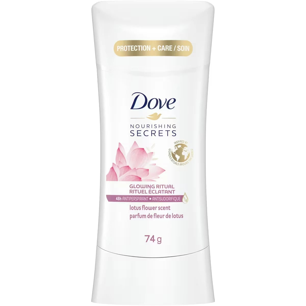 Antisudorifique Nourishing Secrets Parfum fleur de lotus protection antibactérienne contre les odeurs 74 g