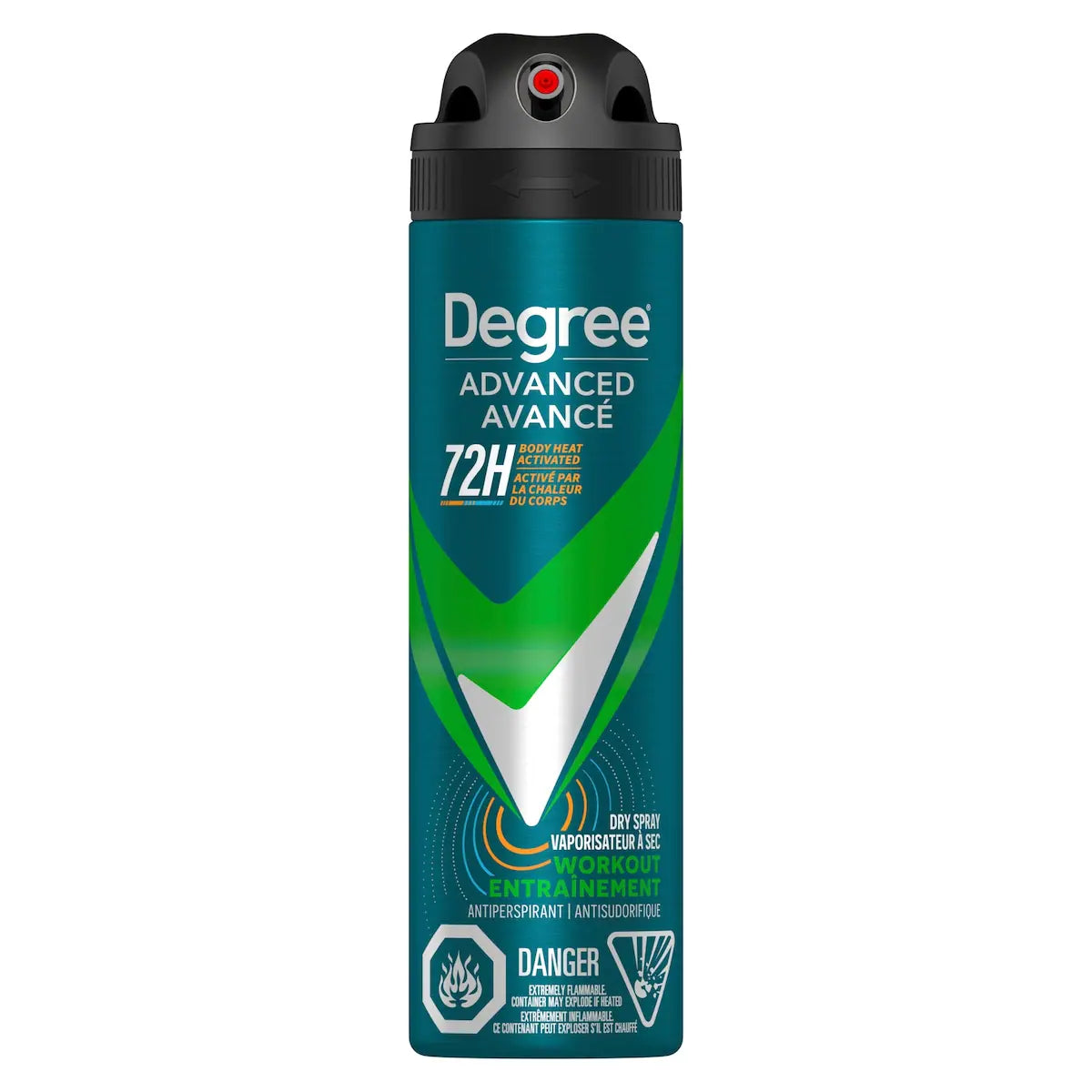 Antisudorifique en vaporisateur à sec pour une haute protection de 48 h Men Workout Endure protection antibactérienne contre les odeurs 107 g