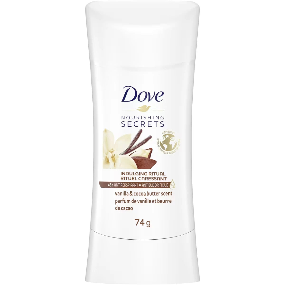 Antisudorifique en bâton Nourishing Secrets Rituel réconfortant Parfum de vanille et beurre de cacao