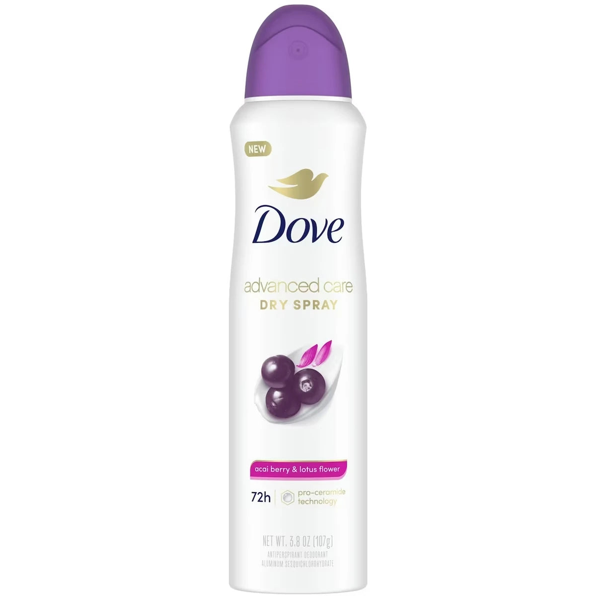 Soin Avancé Désodorisant Antisudorifique en Vaporisateur à Sec pour femme parfum de baie d'açaï et de fleur de lotus avec technologie pro-céramides pour une peau douce et résistante