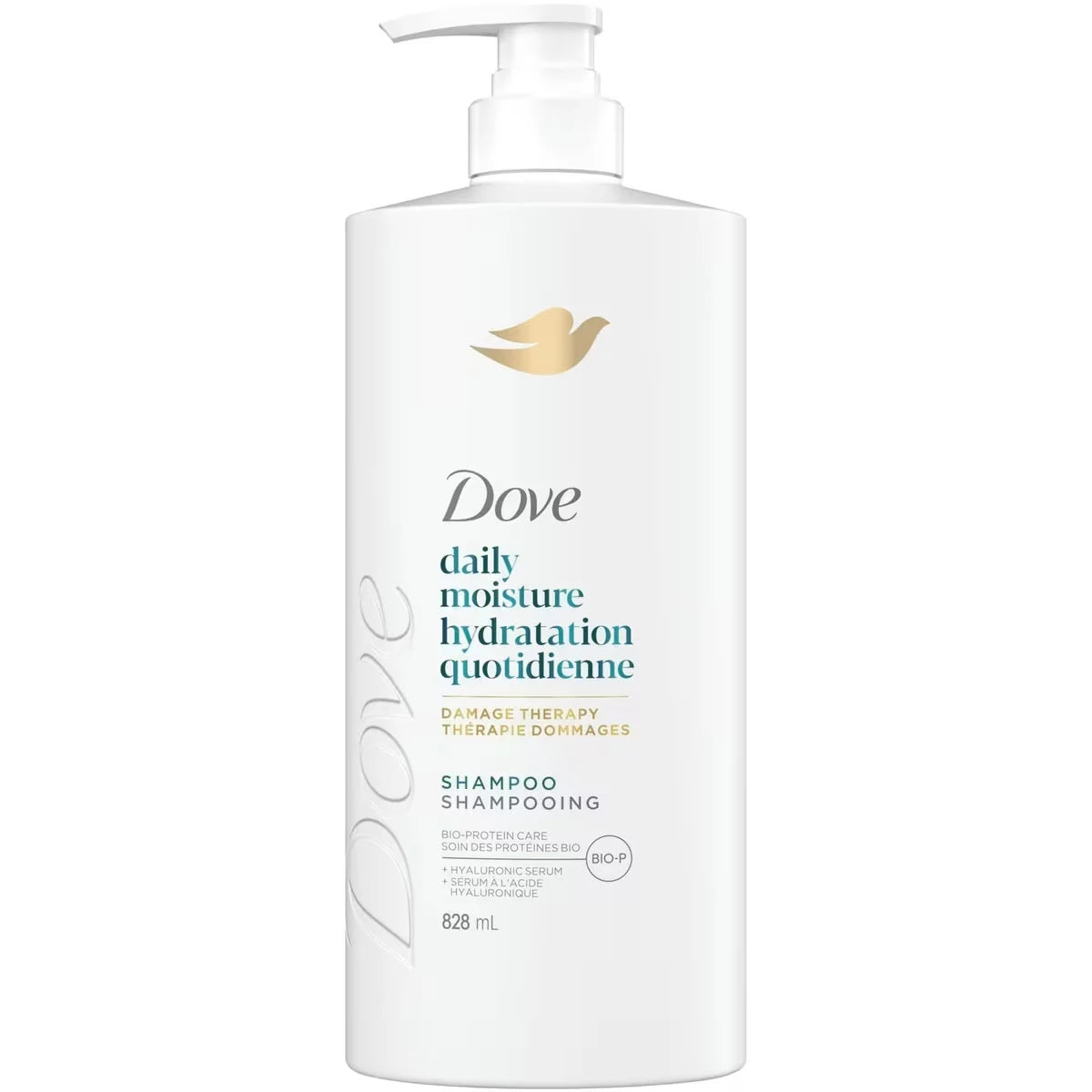 Shampooing pour Cheveux Secs Hydratation Quotidienne  avec Soin Bio Protéine Liquide et Sérum d'Acide Hyaluronique, 828 ML