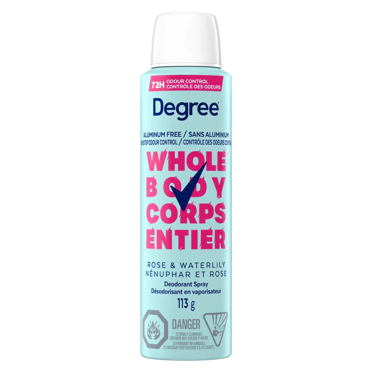 Whole Body Deodorant Spray, Rose & Waterlily, 113g

Le Déodorant Spray Corps Entier Degree, Rose & Nénuphar, 113g