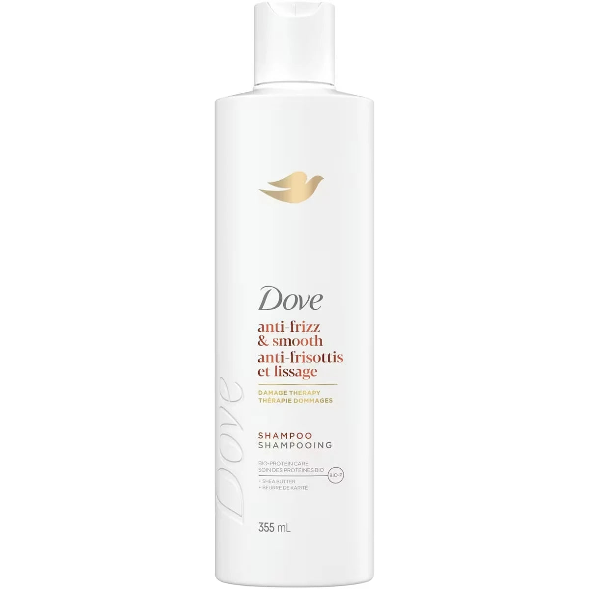 Shampooing pour cheveux frisés Anti-Frisottis et Lissage  avec Soin Bio-Protéine Liquide et Beurre de Karité, 355 ML