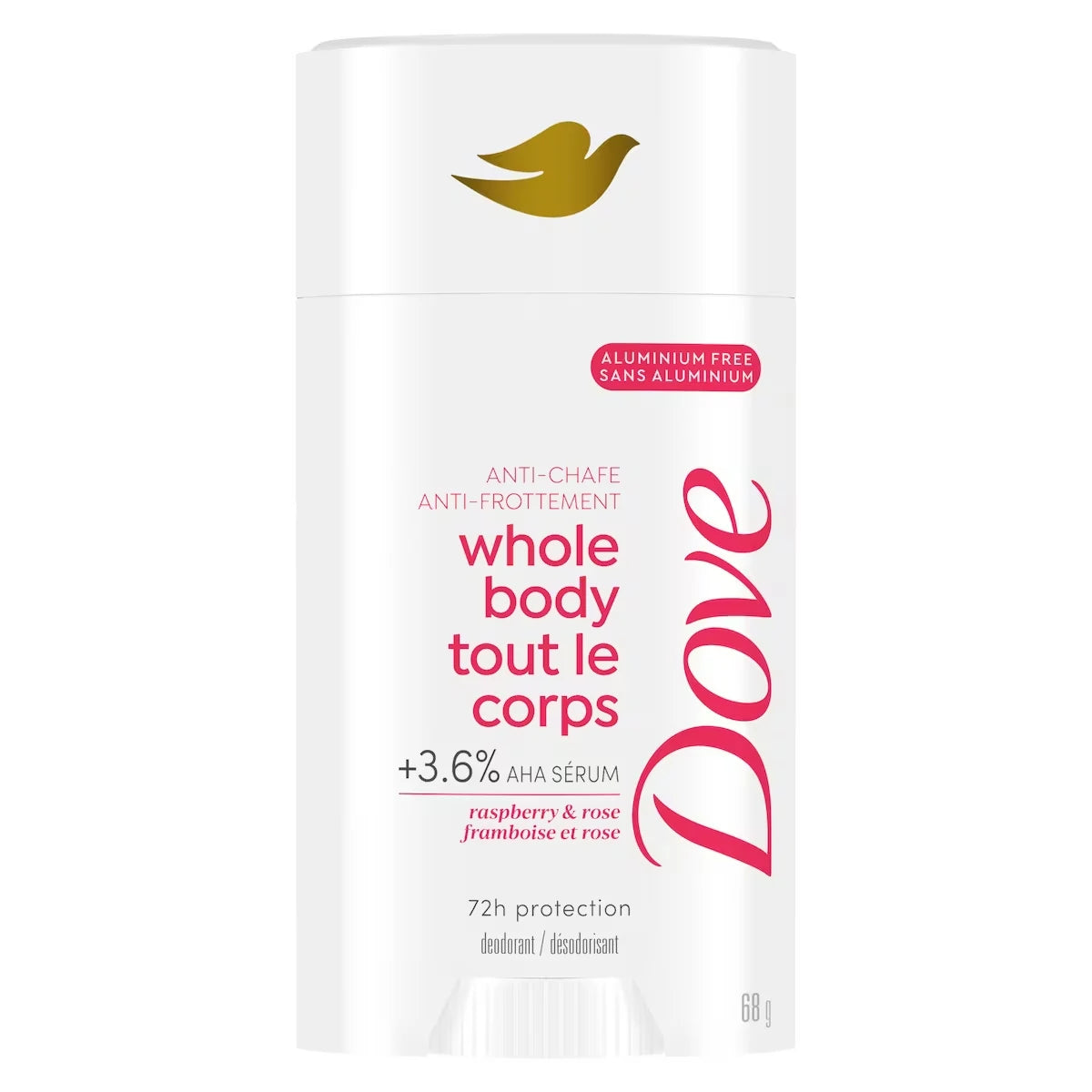 Déodorant en stick Corps entier Framboise et rose Sans aluminium 68g