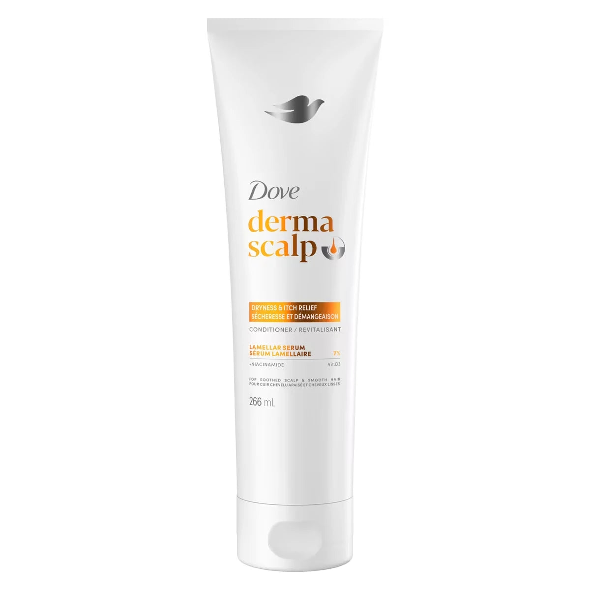 Revitalisant pour apaiser le cuir chevelu et lisser les cheveux Derma Scalp Sécheresse + démangeaison avec niacinamide et glycérine, 266 ML