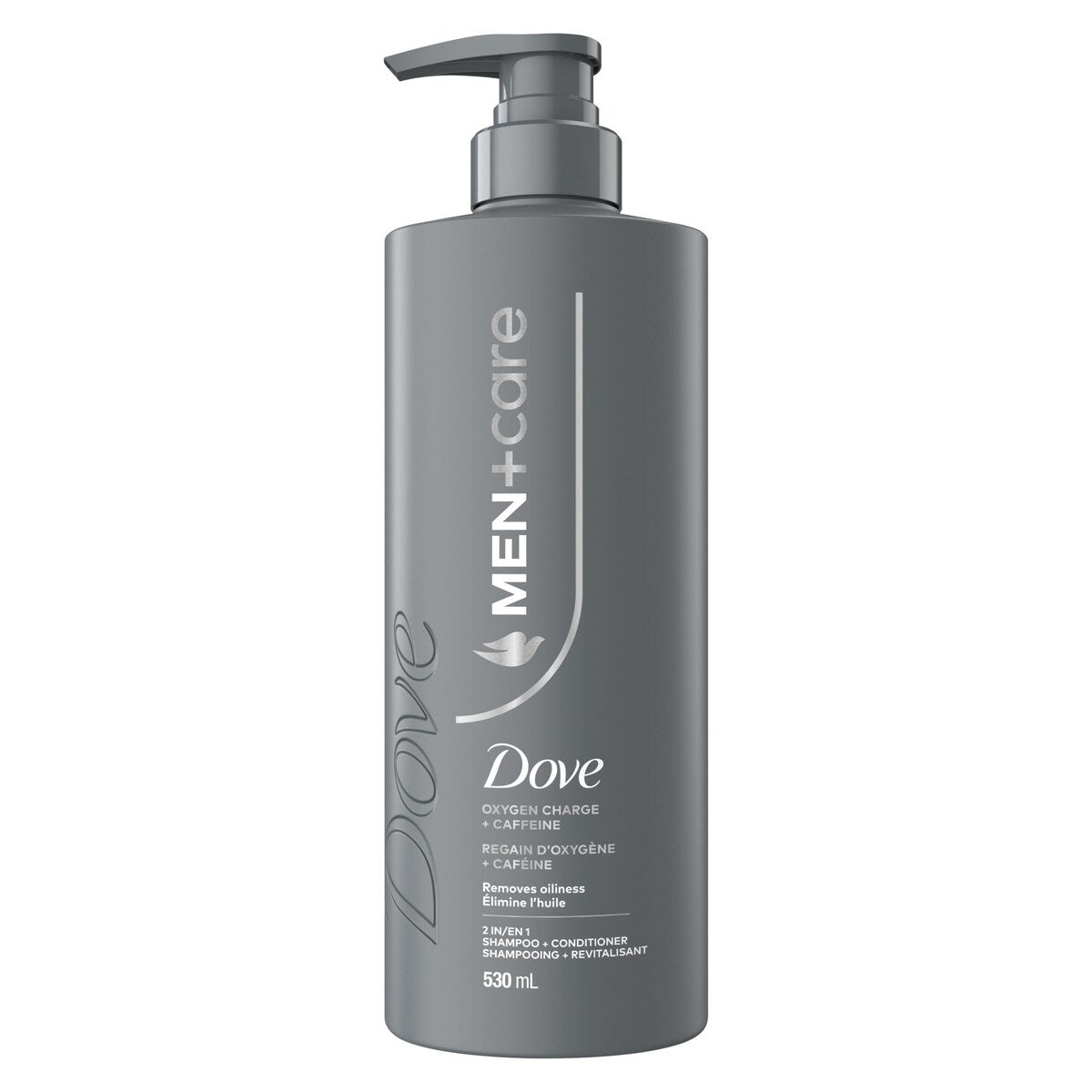 2-en-1 Shampooing + Revitalisant pour Éliminer l’Excès de Sébum et les Résidus Men+Care Oxygen Charge  avec Caféine, 530mL