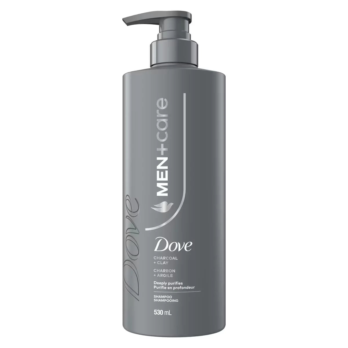 Shampooing pour un Nettoyage Efficace et Fortifiant, Men+Care Charcoal + Clay  Purifie en Profondeur avec Charbon + Argile, 530mL