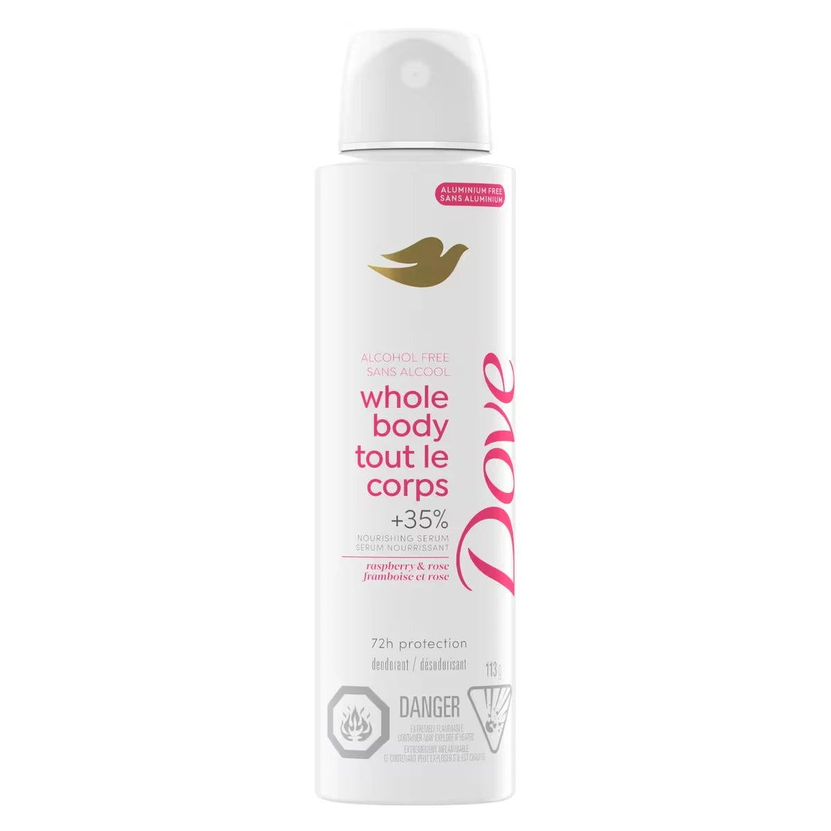 Déodorant en Spray Corps entier Framboise et rose Sans aluminium