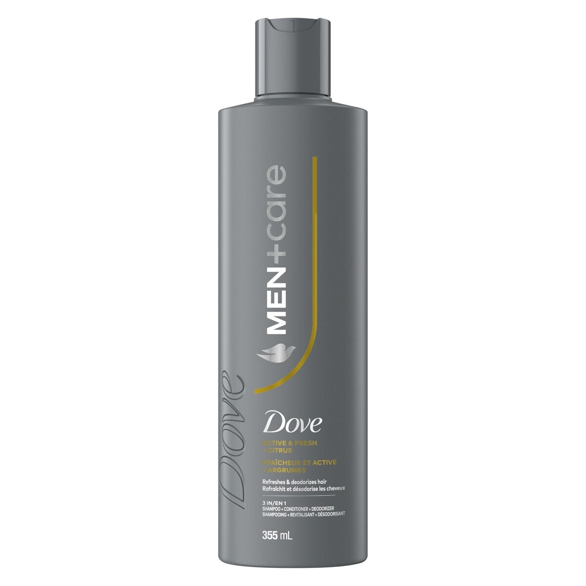 3-en-1 Shampooing  Revitalisant + Déodorant  Men+Care Active & Fresh  avec Agrumes, 355mL