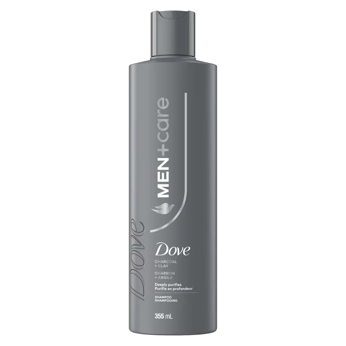 Shampooing pour un Nettoyage Efficace et Fortifiant, Men+Care Charcoal + Clay  Purifie en Profondeur avec Charbon + Argile, 355mL