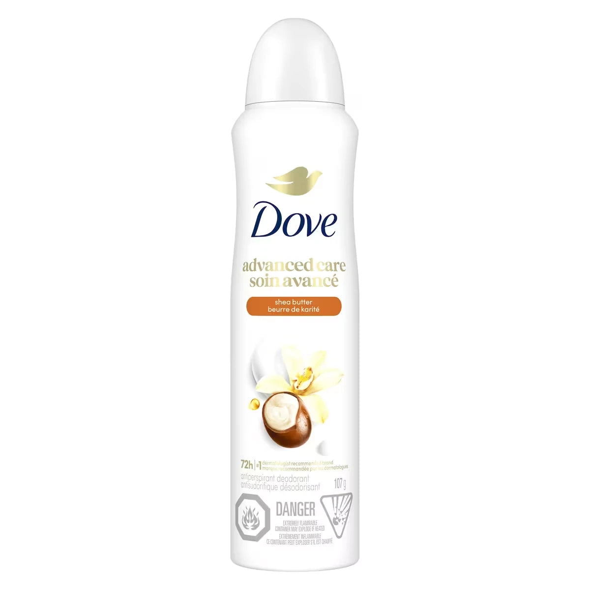 Vaporisateur à sec Dove Beurre de karité 107 GR