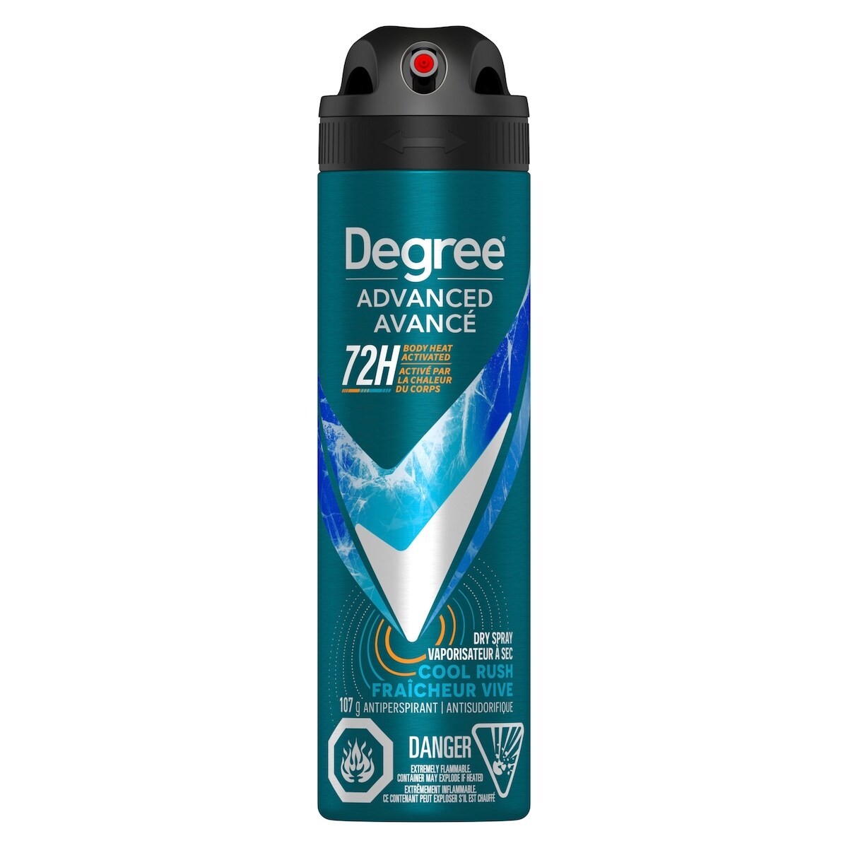 Antisudorifique en vaporisateur à sec pour une haute protection de 48 h Men Workout Endure protection antibactérienne contre les odeurs 107 g