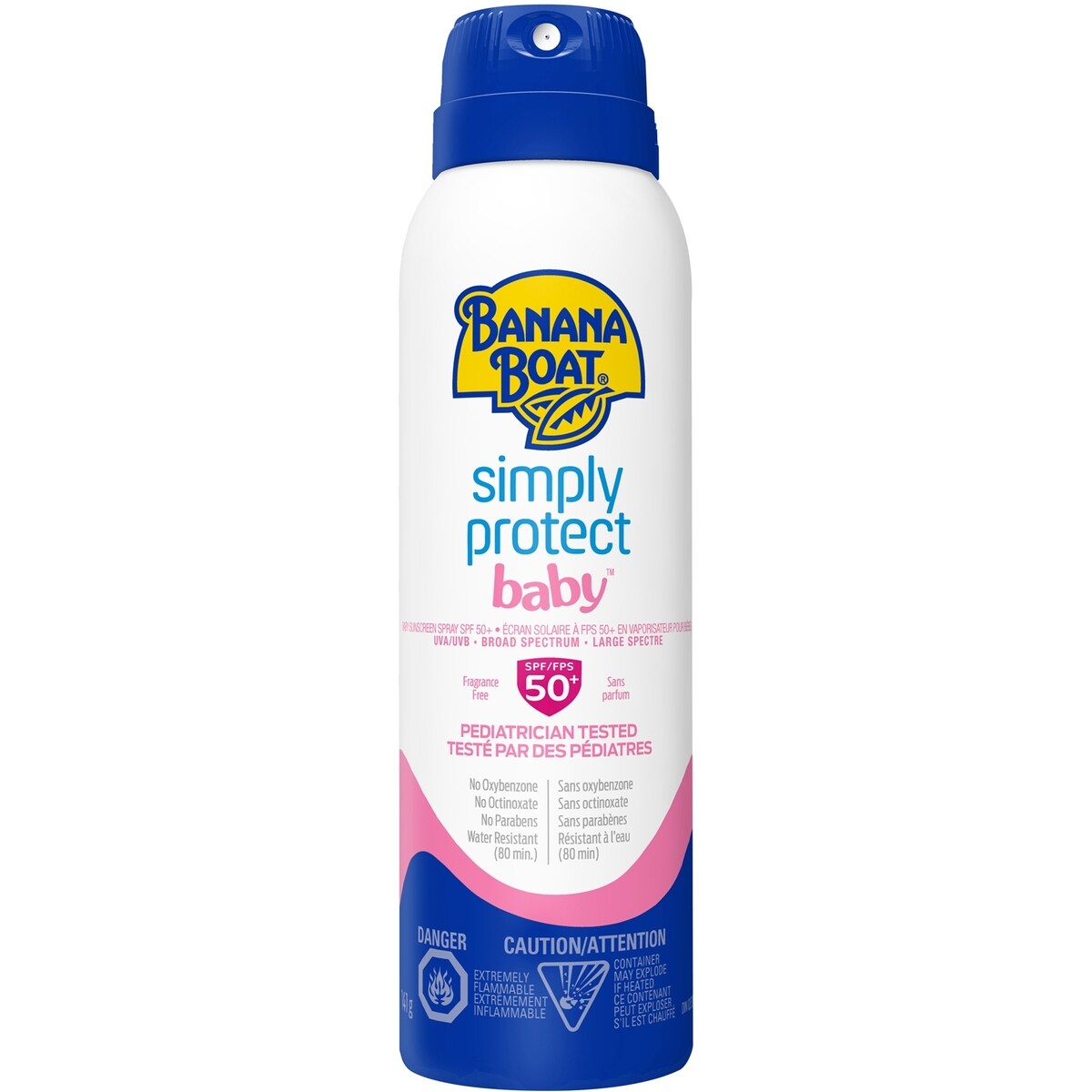 Écran solaire Simply ProtectMC à FPS 50+ pour bébés en vaporisateur de Banana BoatMD
