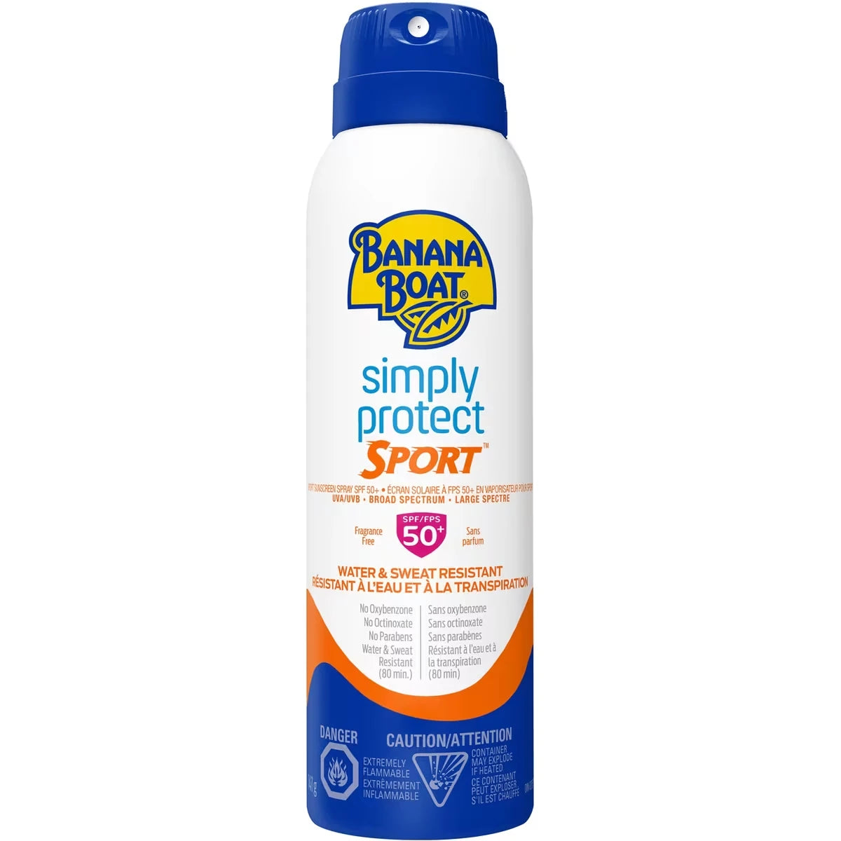 Écran solaire sport Simply ProtectMC à FPS 50+ en vaporisateur de Banana BoatMD