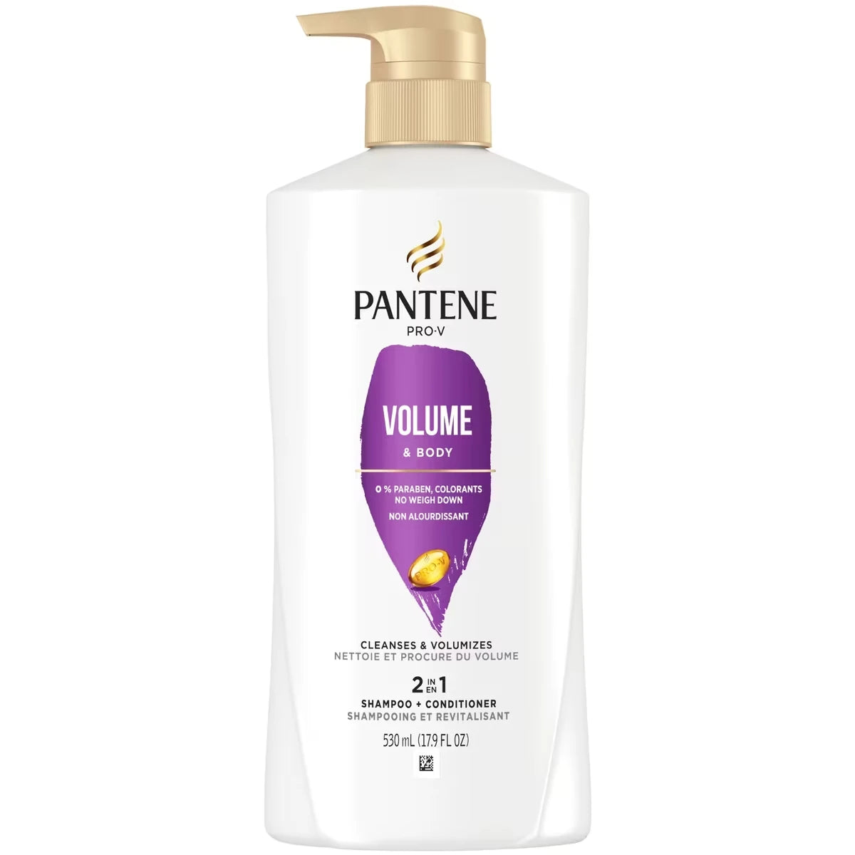 Shampooing et revitalisant 2 en 1 PRO-V Volume & Body, 17,9 oz/530 mL