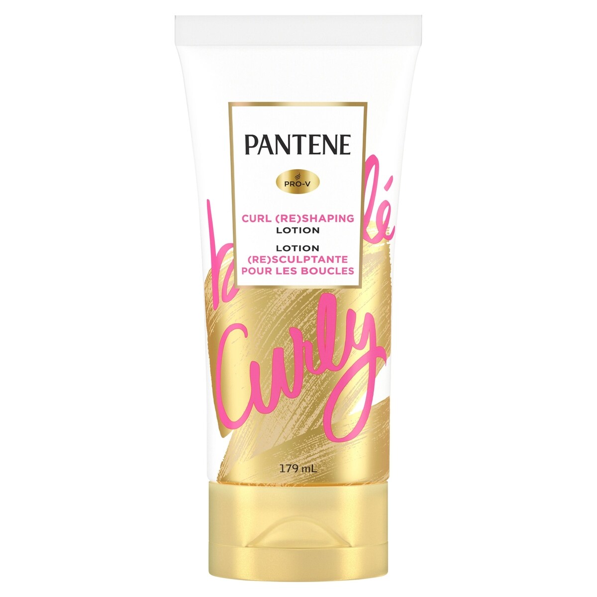 Lotion Pantene, hydratante, cheveux bouclés, crème qui refaçonne et définit les boucles avec vitamine B5, sûr pour les cheveux colorés, Pro-V