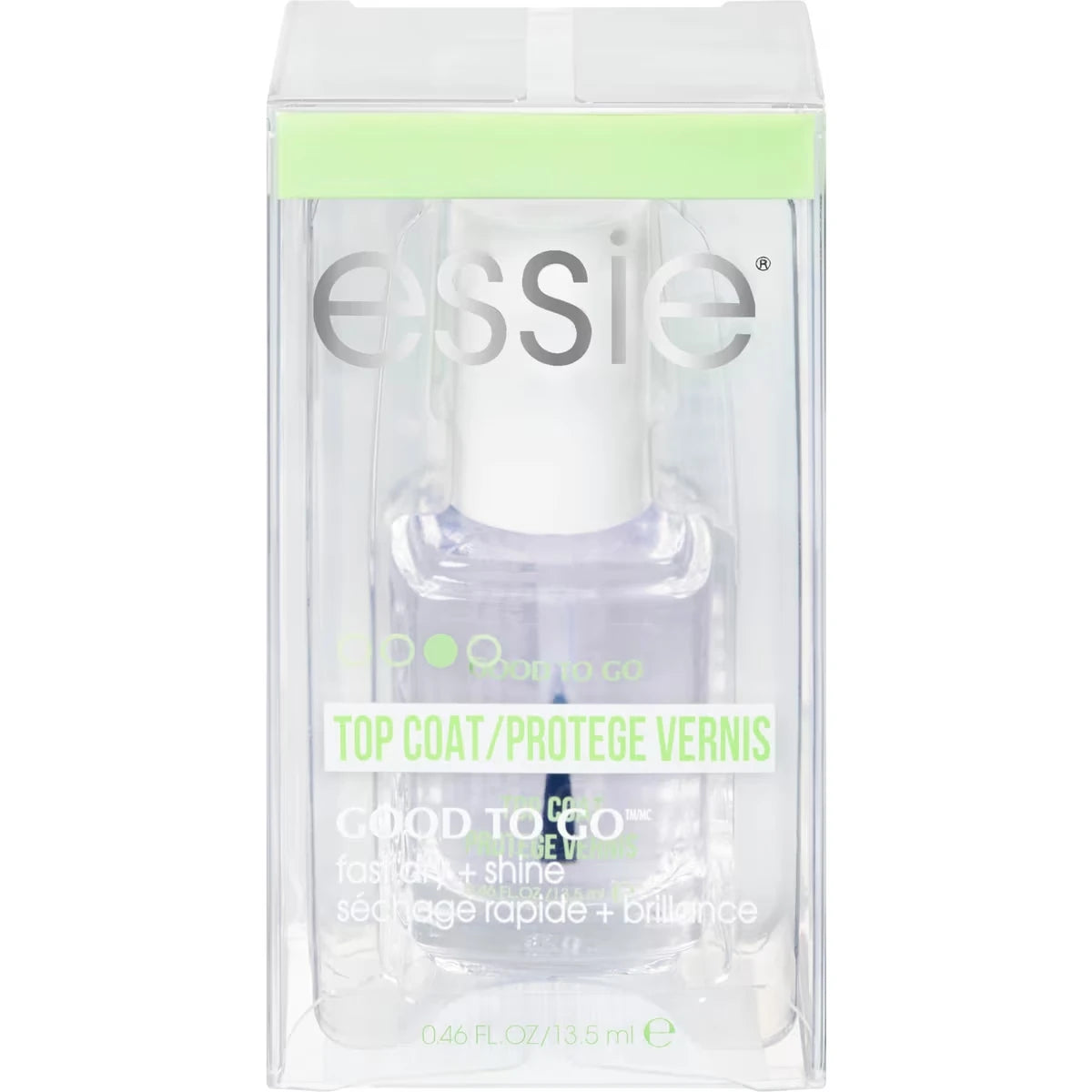 Top Coat Nail Polish with Protective Quick-Dry Agent, Good To Go, High-Gloss & Brilliant Shine