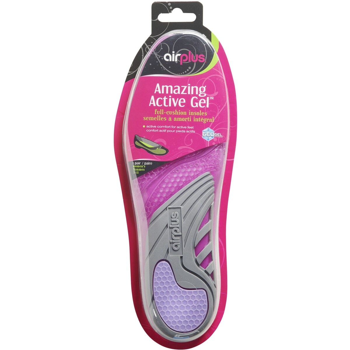 Semelles Amazing Active Gel Pour Femme, Pointures 5 À 11