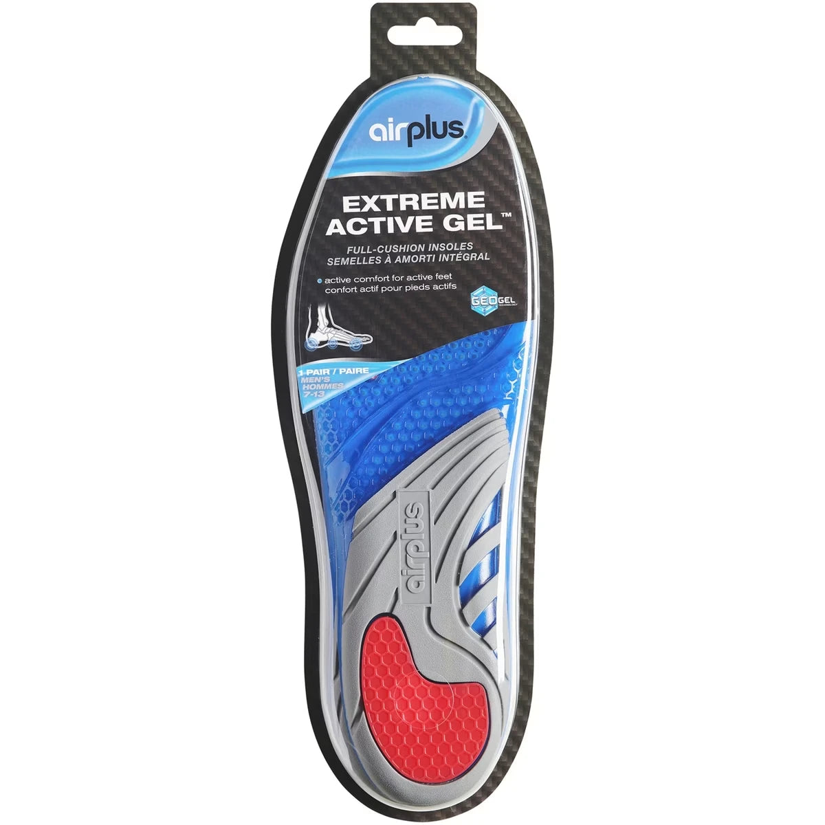 Semelles Extreme Active Gel Pour Homme, Pointures 7 À 13