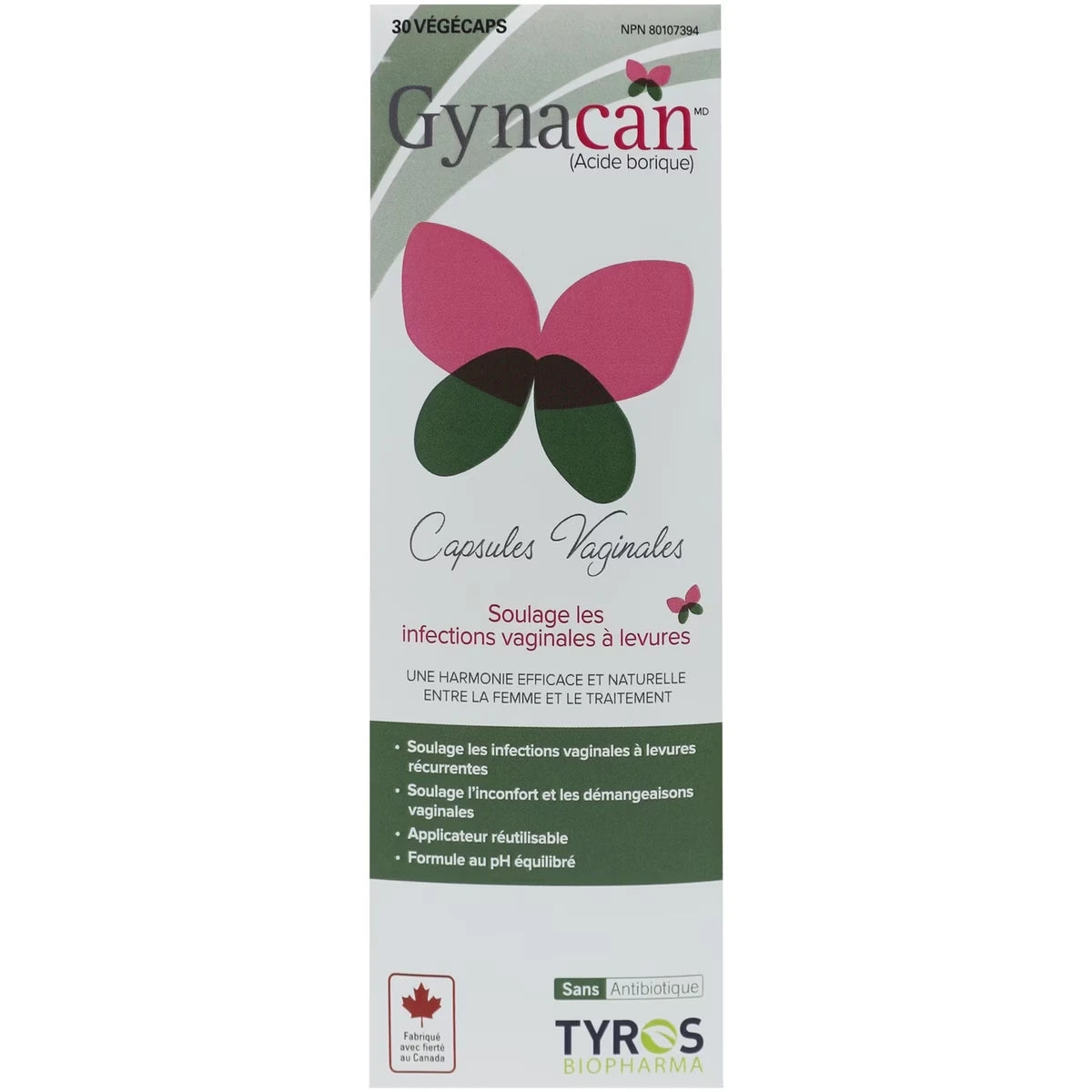 Capsules vaginales d'acide borique