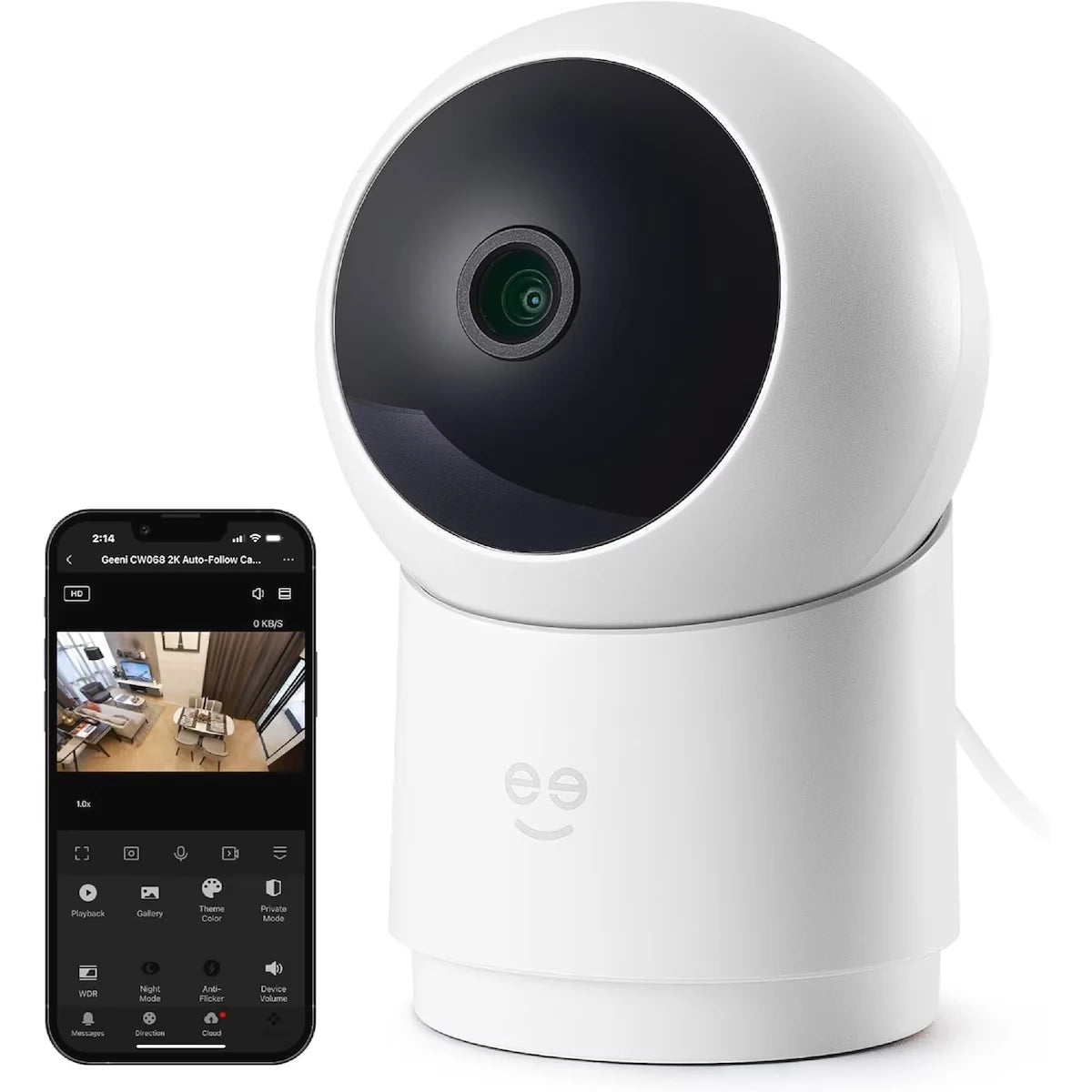 SCOPE Caméra de sécurité 2K Quad HD avec suivi automatique