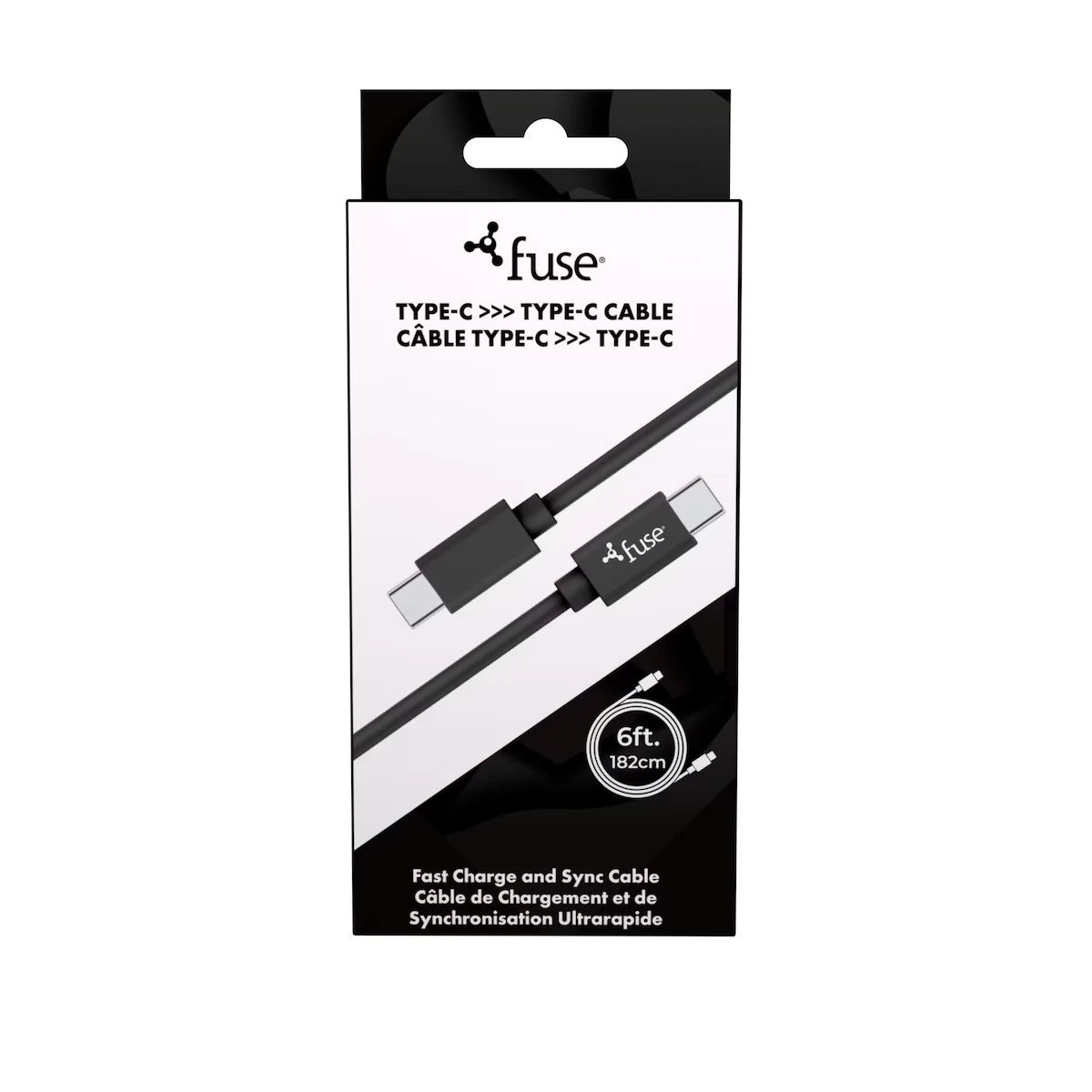 Câble de recharge Type-C 6 pi – Noir