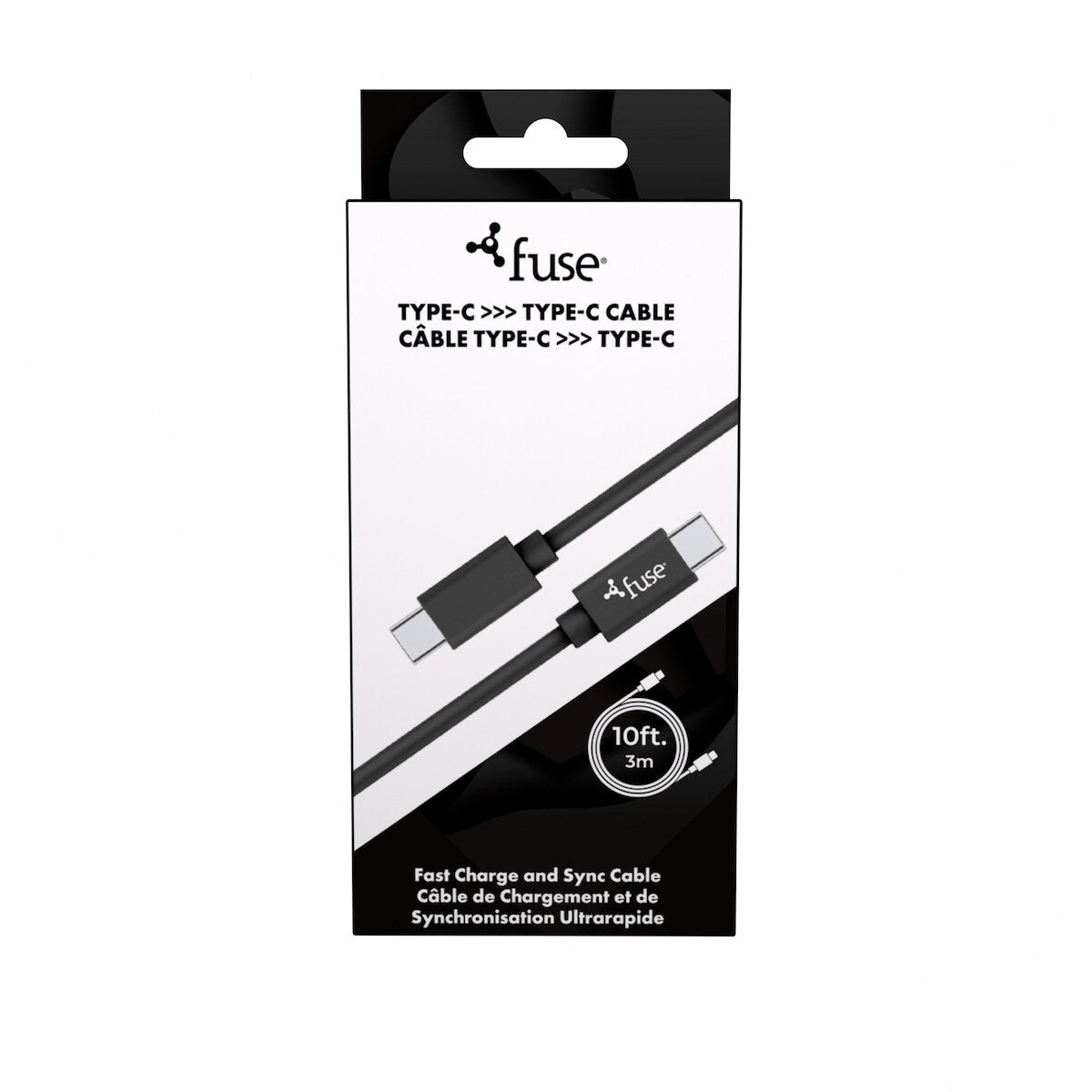 Câble de recharge Type-C 10 pi – Noir