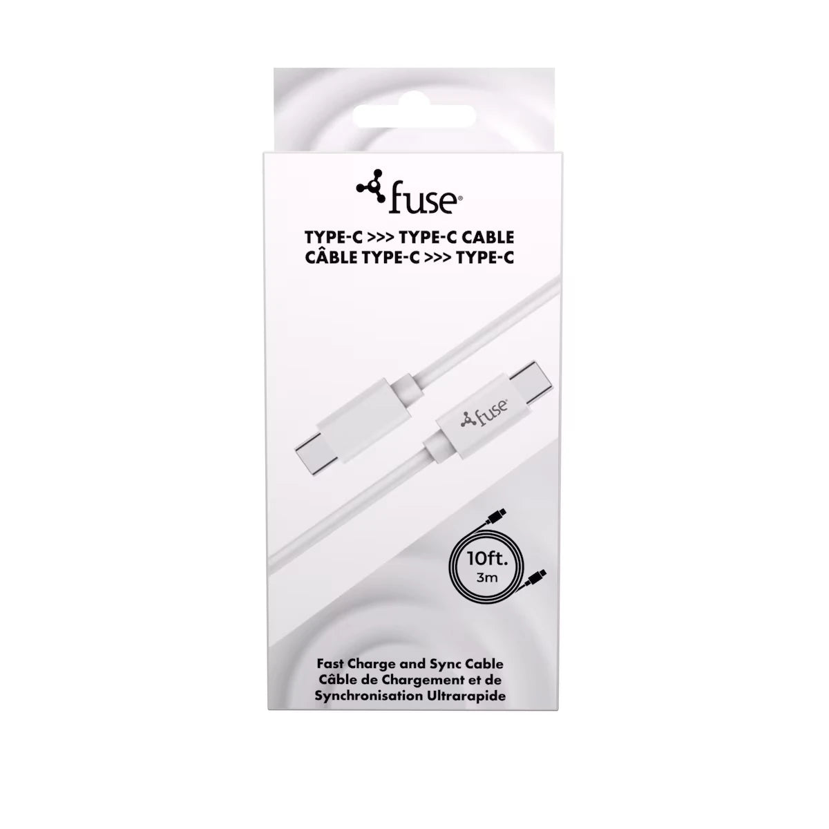 C�Ble De Recharge Type-C 10 Pi � Blanc