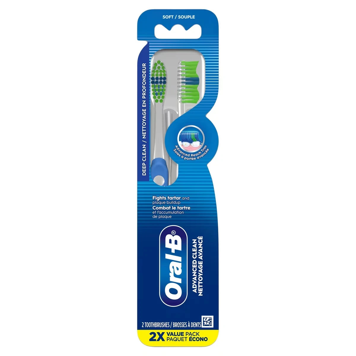 Brosses à dents Oral-B Indicator Collection couleur, souple, 2 unités
