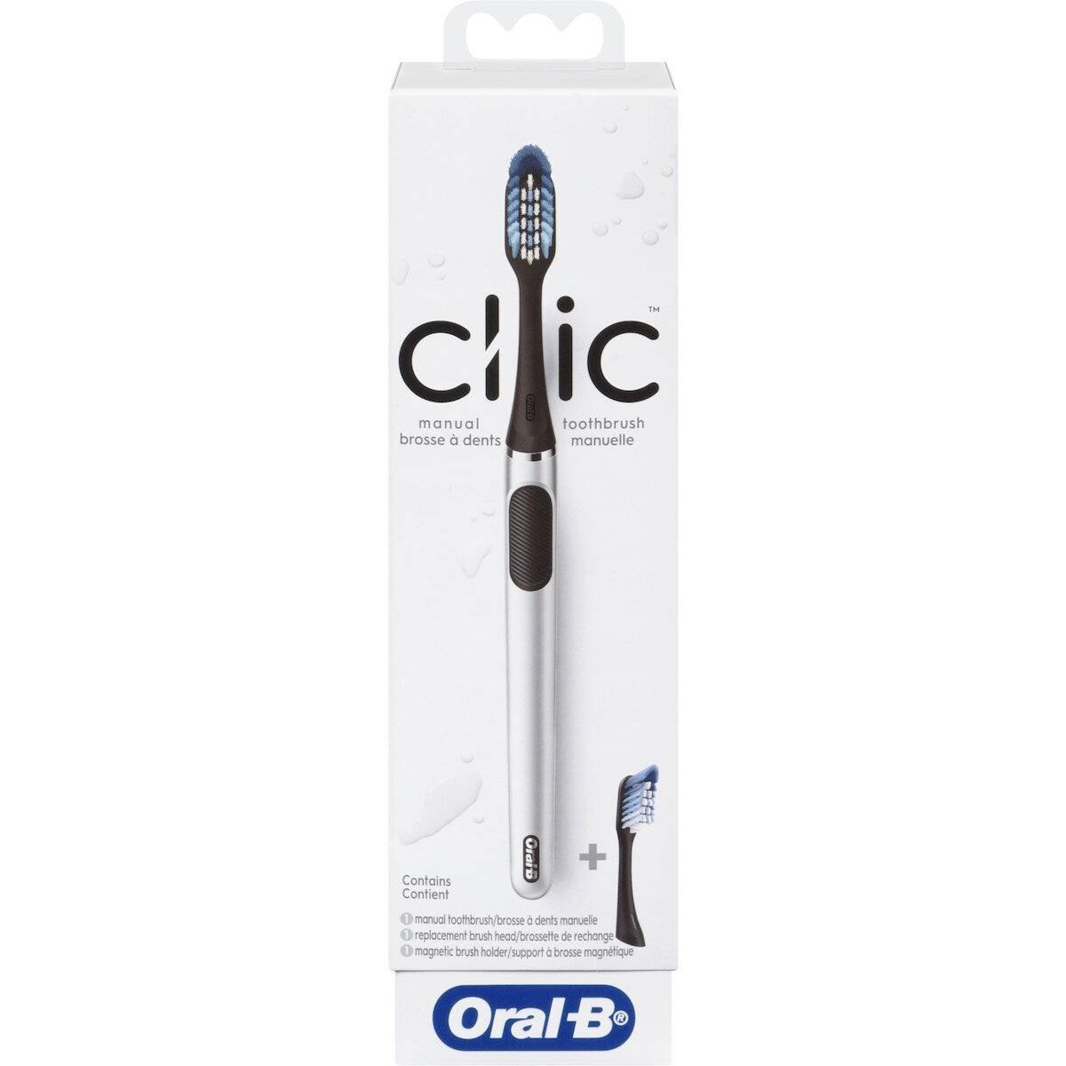 Brosse à dents manuelle Clic Chrome