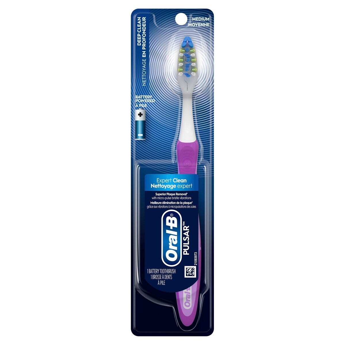 La brosse à dents à pile Oral-B Pulsar Médium
