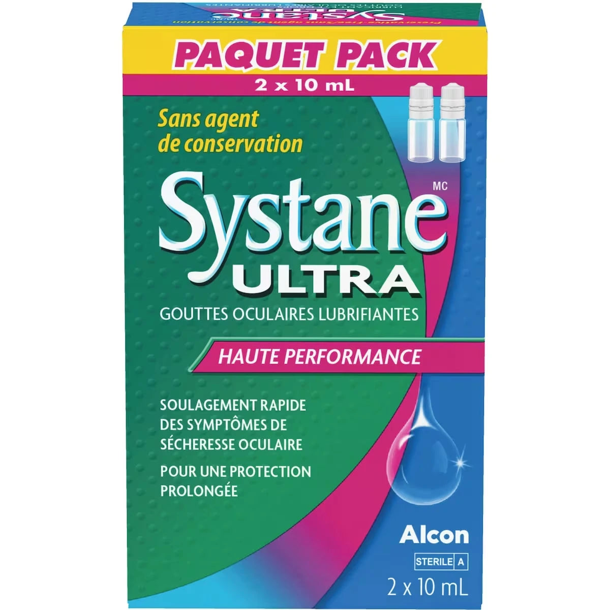 Ultra Gouttes oculaires lubrifiantes Sans Agent de Conservation Paquet Pack