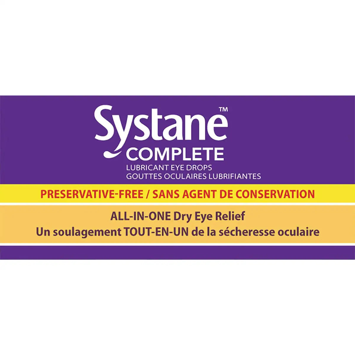Complet Gouttes oculaires lubrifiantes sans agent de conservation Paquet Jumelé