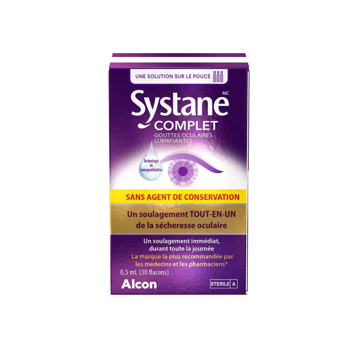 Gouttes oculaires lubrifiantes SYSTANEMD COMPLET sans agent de conservation