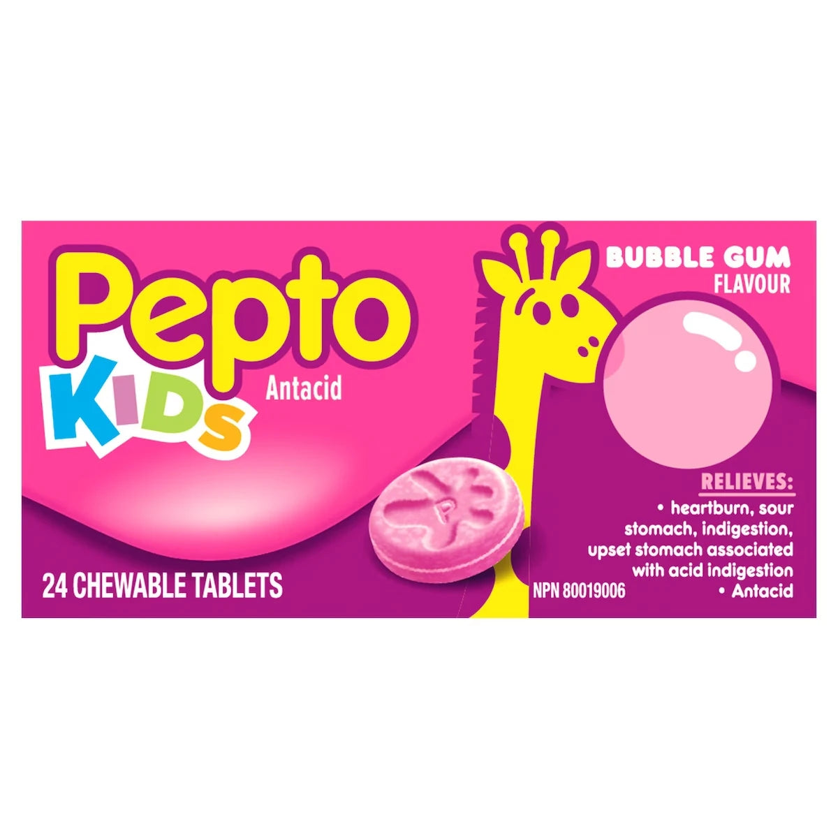 Comp à croq Kid’s pour brûlure estomac, indigestion, malaises gastriques, gomme, 24 unités