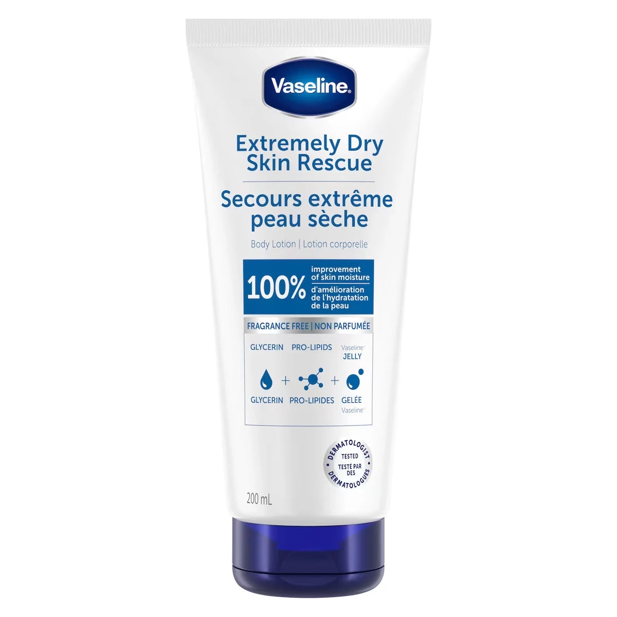 Clinical Care™ Body Lotion healing moisturizing cream Extremely Dry Skin Rescue with moisturizing glycerin for 100% improvement of skin moisture 200 ml