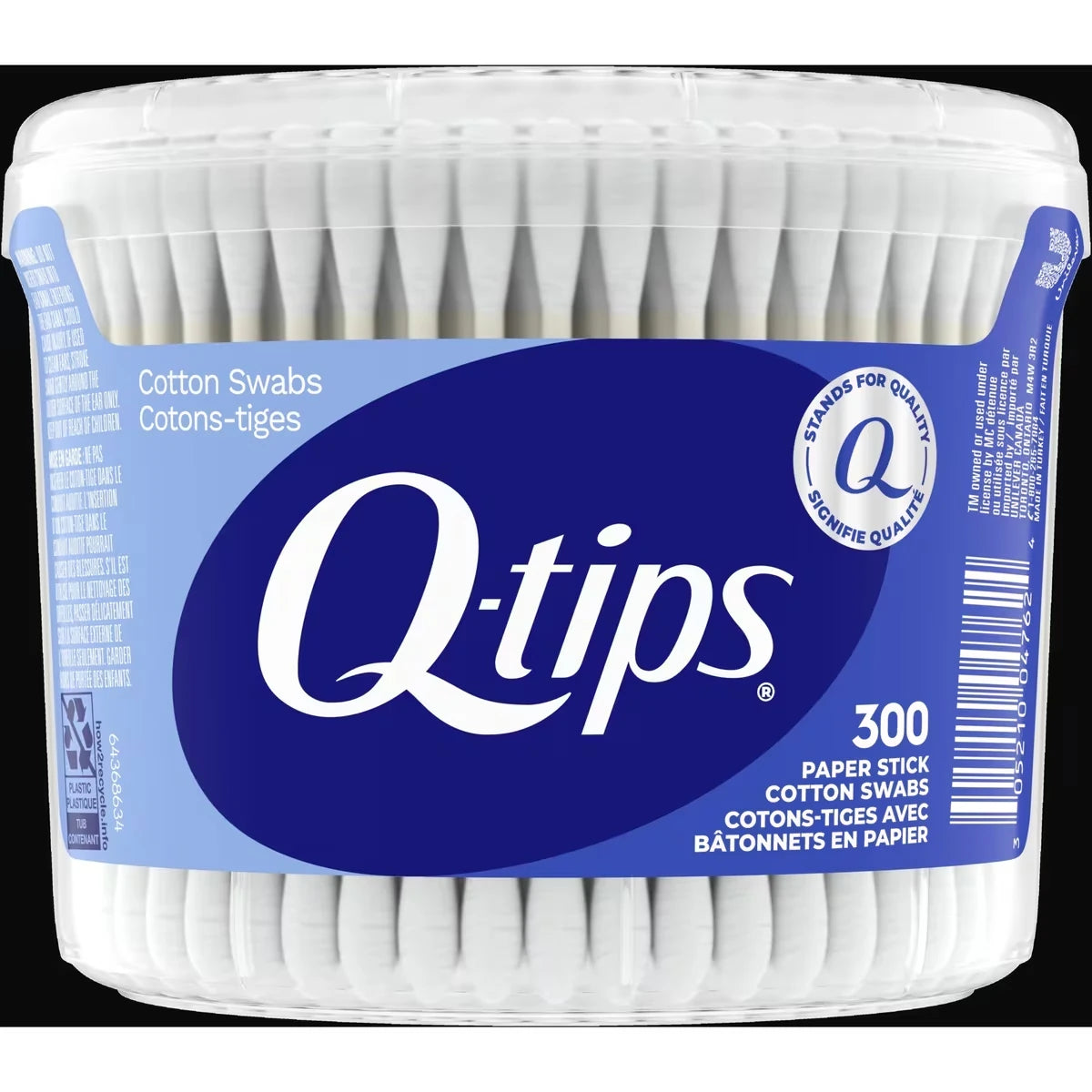 Cotton Swabs Vanity Tub