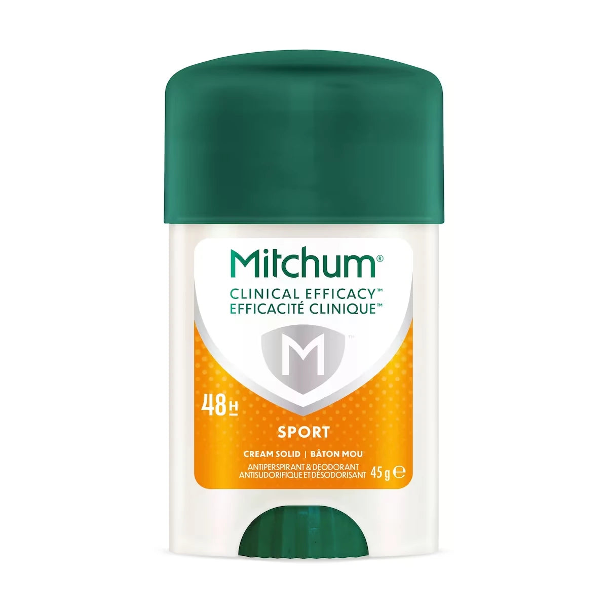 Antisudorifique et désodorisant solide bâton mou de 48 heures Homme Clinical Efficacy, Sport