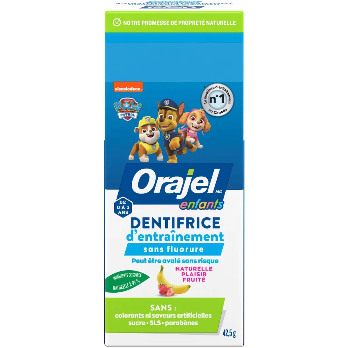 Dentifrice d’entraînement sans fluorure Paw Patrol Enfants
