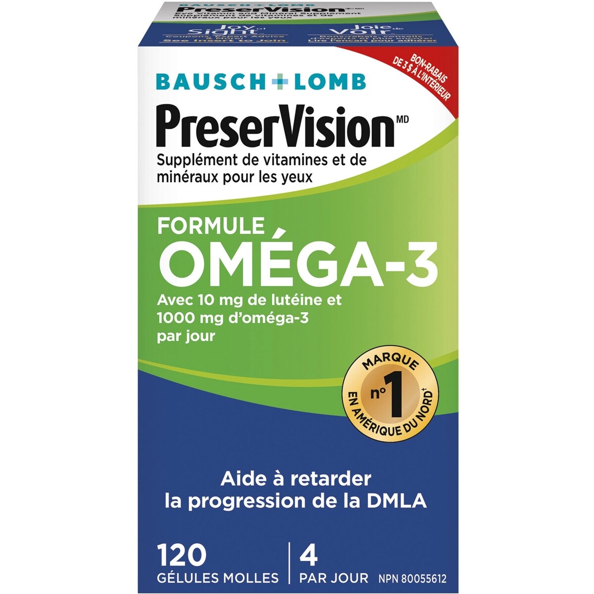 supplément de vitamines et de minéraux pour les yeux Formule Omega-3