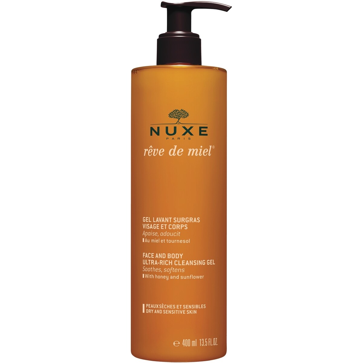 rêve de miel® gel lavant surgras visage et corps