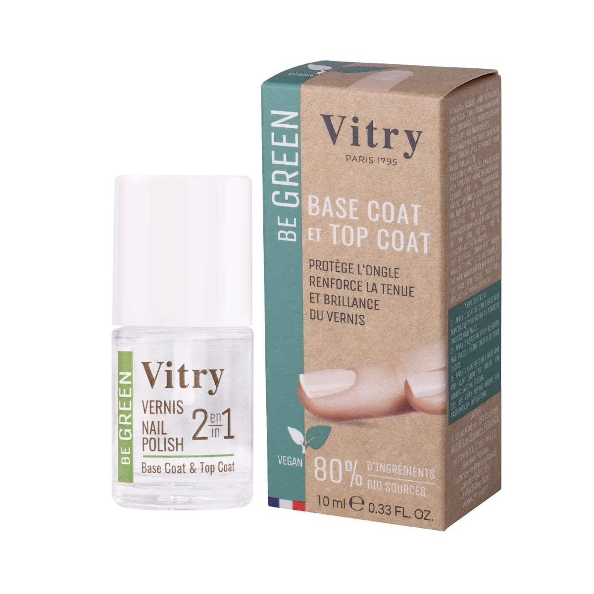 Be Green  Nail Lacquer 2 In 1 Base And Top Coat