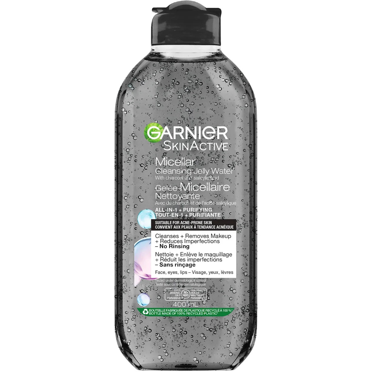 SkinActive Micellar Cleansing Jelly Water All-in-1 with Charcoal and Salicylic Acid