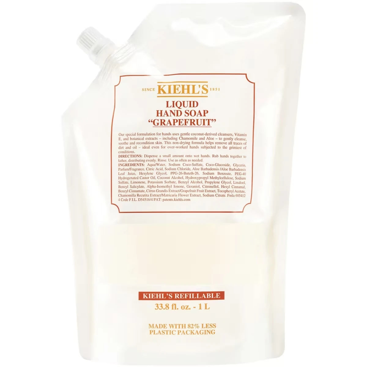 "Grapefruit" Liquid Hand Soap Refill Pouch