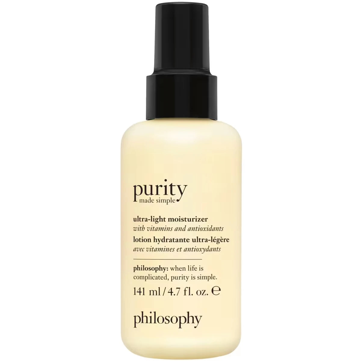 purity made simple ultra-light moisturizer, nourishing formula, 24h hydration, soft & dewy skin