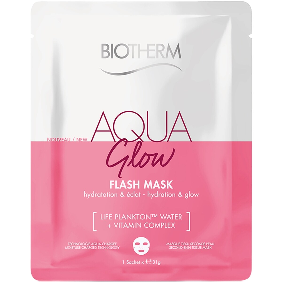 Masque en feuille Aqua Glow hydratant à la vitamine C