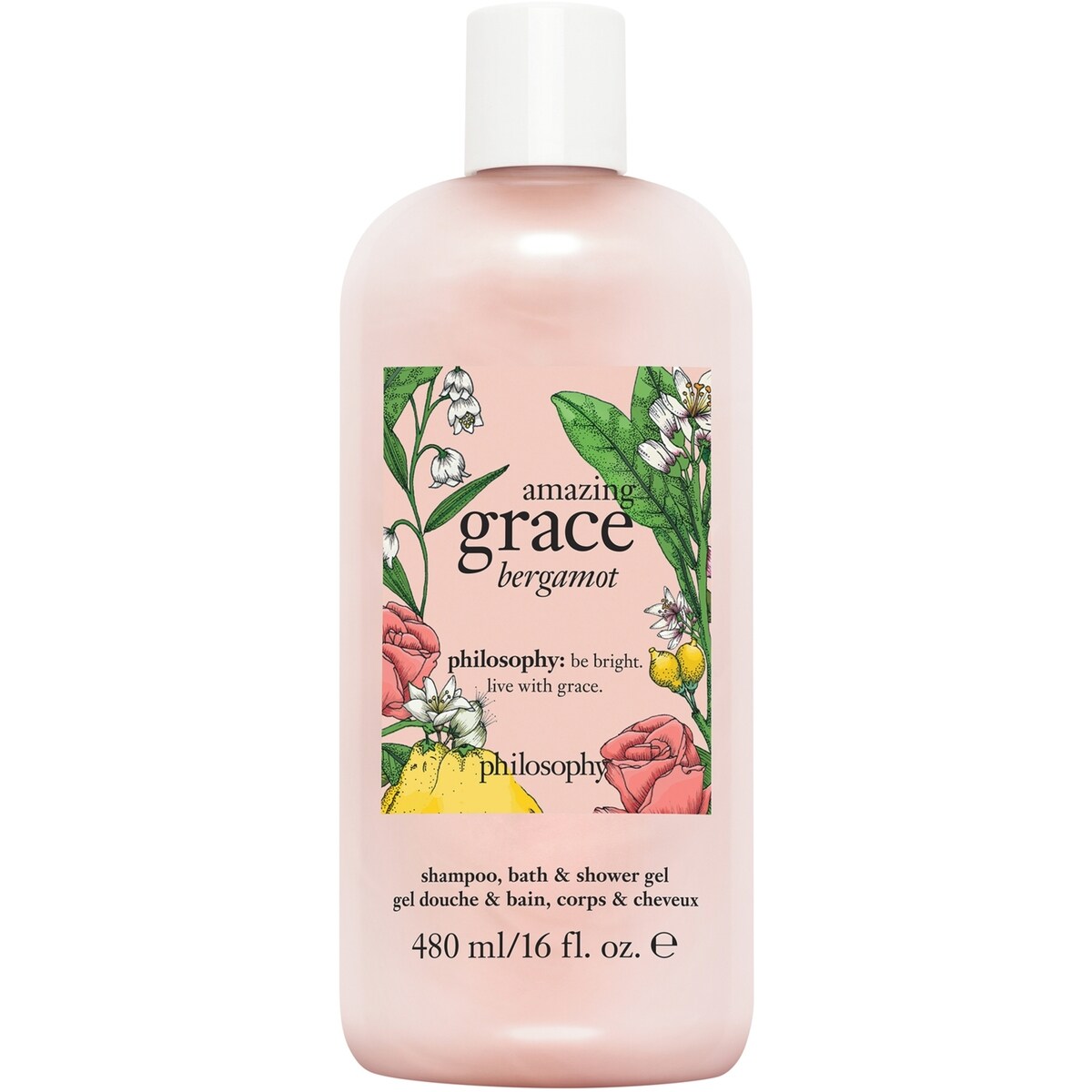 gel douche et bain, corps et cheveux amazing grace bergamot