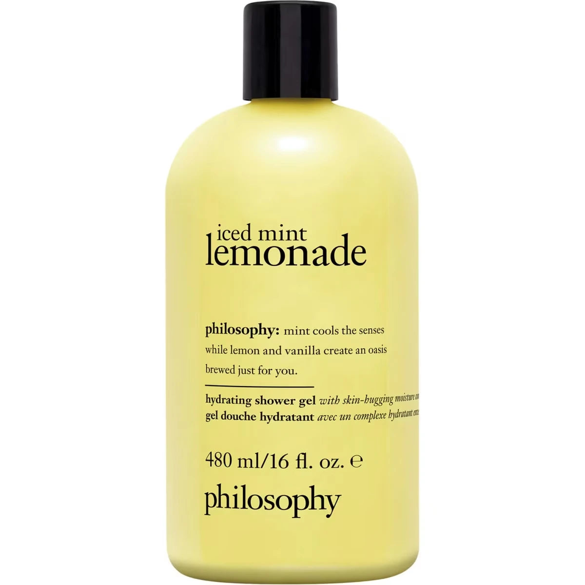 shampoing, gel douche et bain moussant iced mint lemonade pour femme, nettoie, revitalise, adoucit la peau & les cheveux
