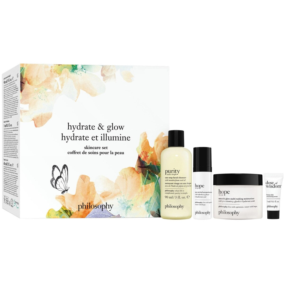 Coffret de soins de la peau Hydrate et Illumine